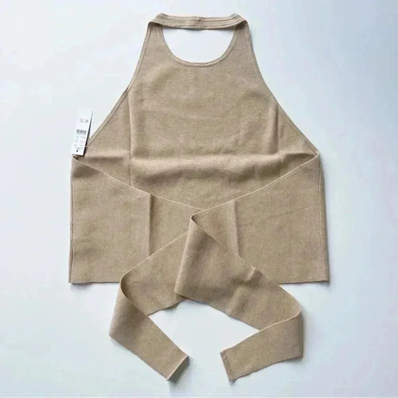 J.Crew Plus Size Tie back halter sweater tank in Heather Almond Size 3X NWT - Picture 6 of 9